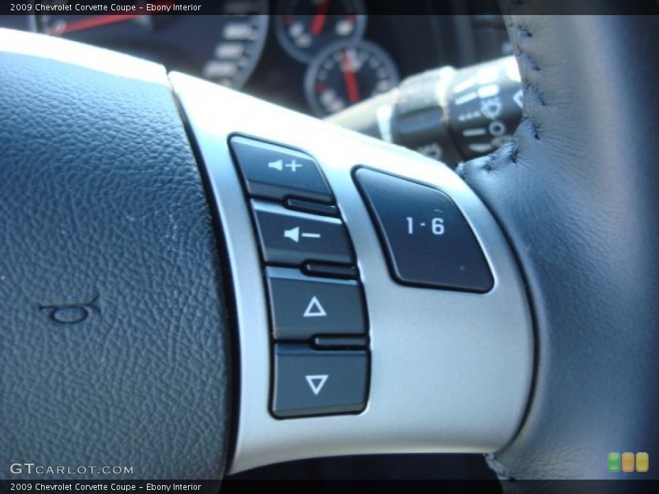 Ebony Interior Controls for the 2009 Chevrolet Corvette Coupe #69429124