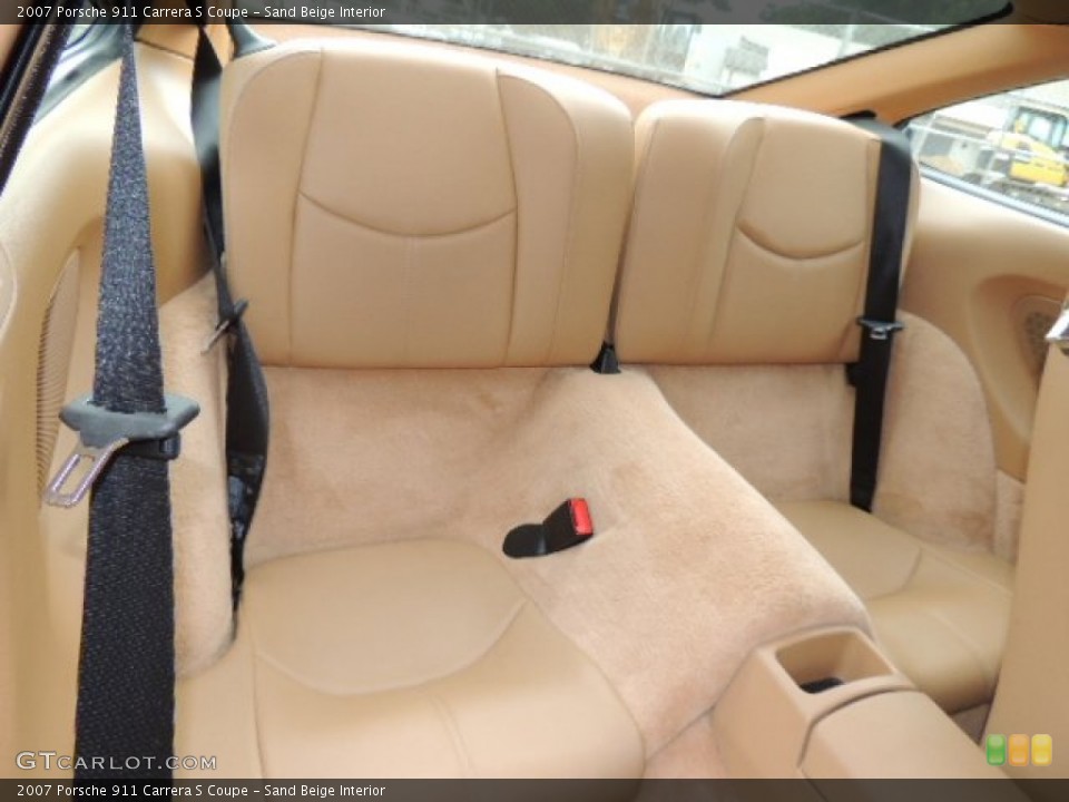 Sand Beige Interior Rear Seat for the 2007 Porsche 911 Carrera S Coupe #69430126
