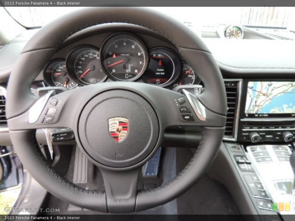 Black Interior Steering Wheel for the 2013 Porsche Panamera 4 #69430945