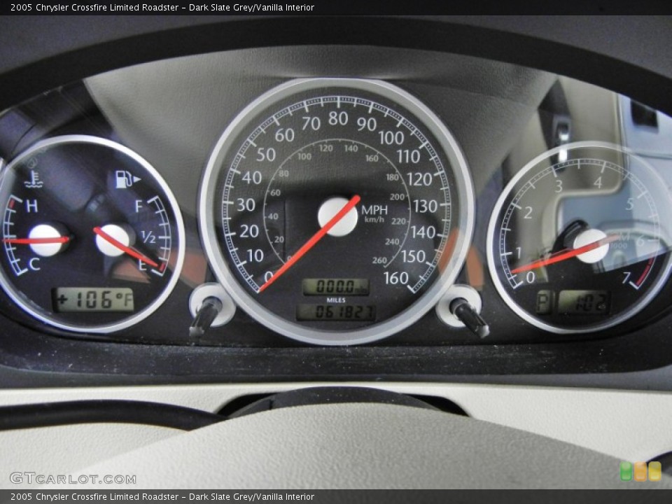 Dark Slate Grey/Vanilla Interior Gauges for the 2005 Chrysler Crossfire Limited Roadster #69432874