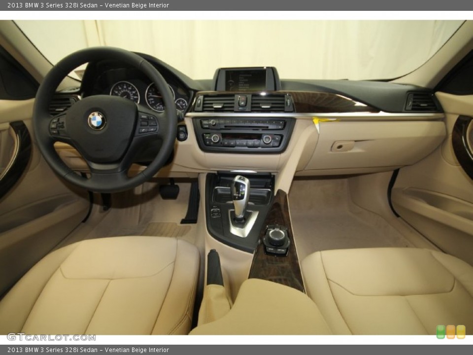 Venetian Beige Interior Dashboard for the 2013 BMW 3 Series 328i Sedan #69433861