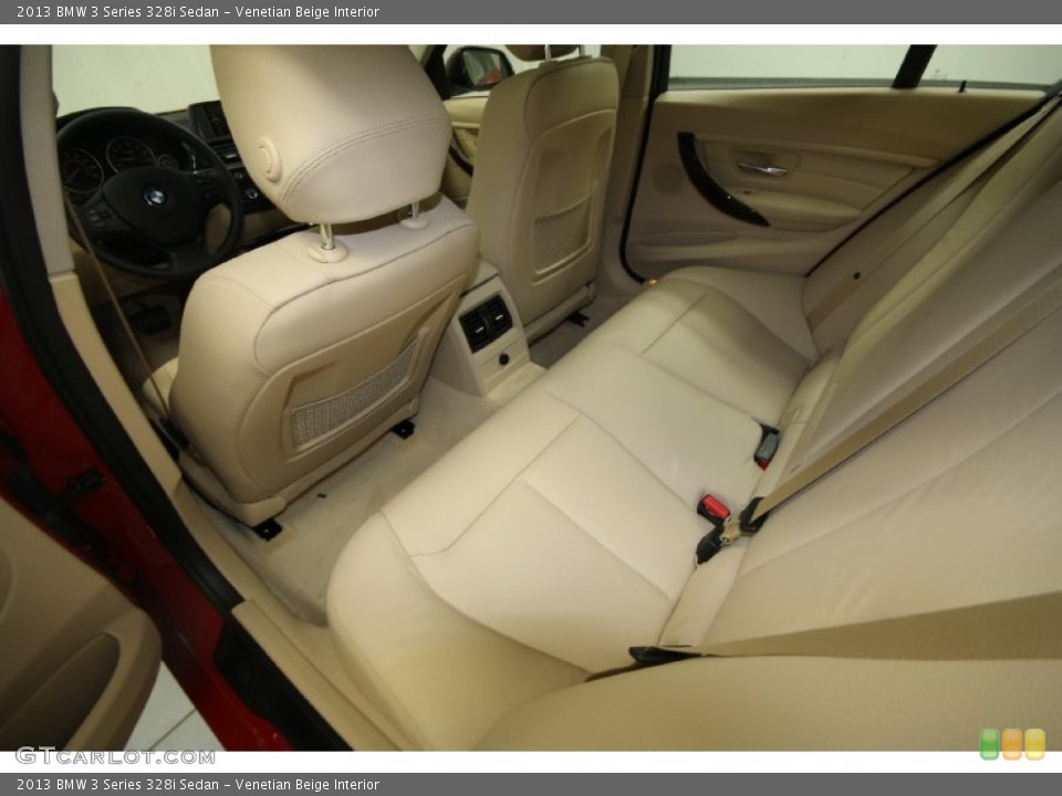 Venetian Beige Interior Rear Seat for the 2013 BMW 3 Series 328i Sedan #69434014
