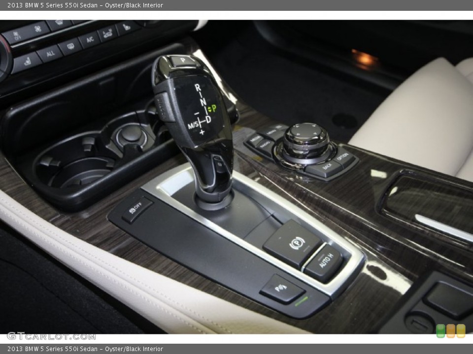 Oyster/Black Interior Transmission for the 2013 BMW 5 Series 550i Sedan #69434407