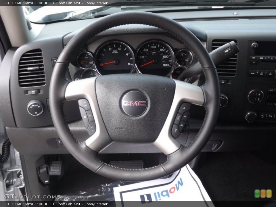 Ebony Interior Steering Wheel for the 2013 GMC Sierra 2500HD SLE Crew Cab 4x4 #69436564