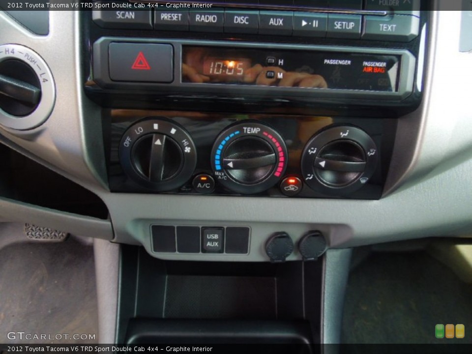Graphite Interior Controls for the 2012 Toyota Tacoma V6 TRD Sport Double Cab 4x4 #69436909