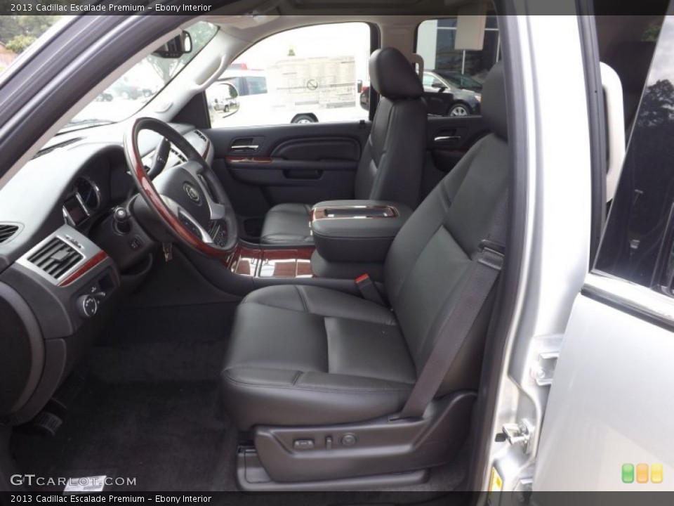 Ebony Interior Front Seat for the 2013 Cadillac Escalade Premium #69437035