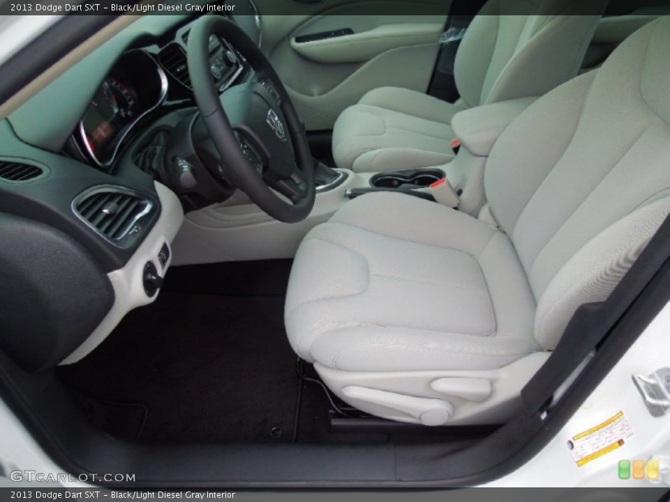 Black/Light Diesel Gray Interior Front Seat for the 2013 Dodge Dart SXT #69437623