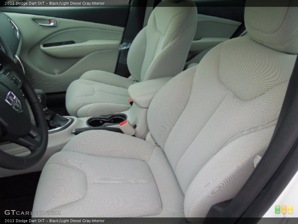 Black/Light Diesel Gray Interior Front Seat for the 2013 Dodge Dart SXT #69437632