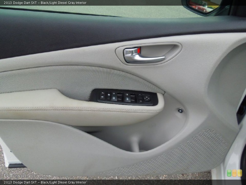 Black/Light Diesel Gray Interior Door Panel for the 2013 Dodge Dart SXT #69437638