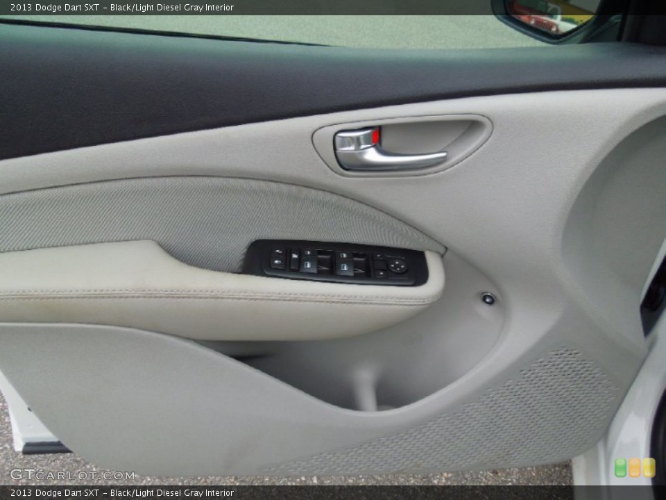 Black/Light Diesel Gray Interior Door Panel for the 2013 Dodge Dart SXT #69437638