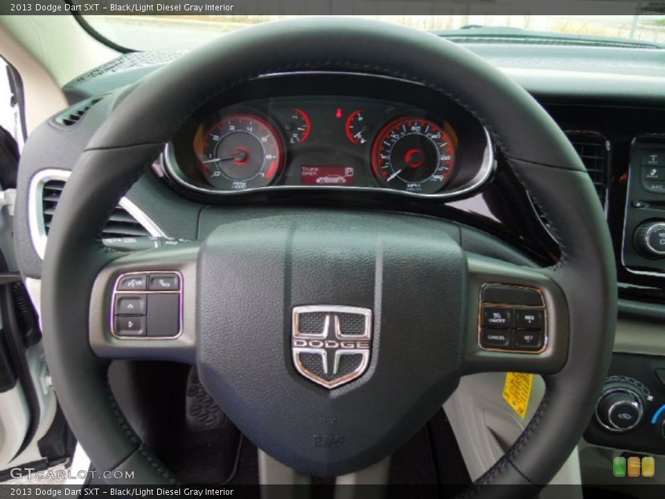 Black/Light Diesel Gray Interior Steering Wheel for the 2013 Dodge Dart SXT #69437662