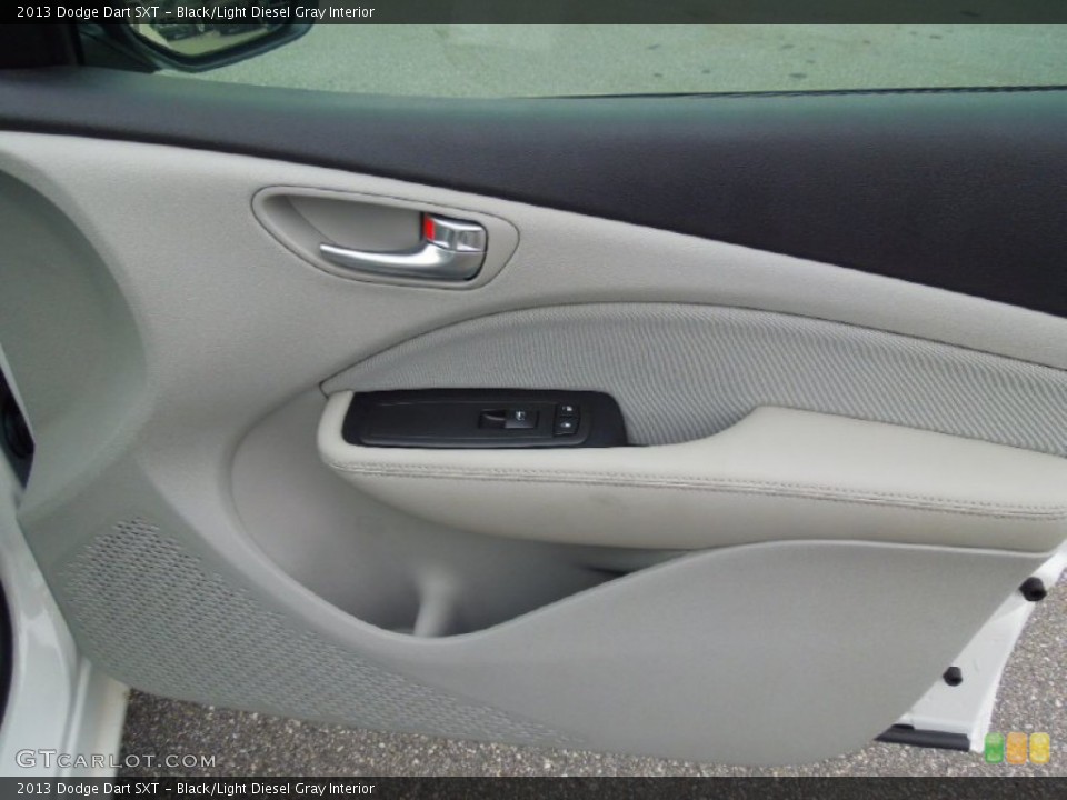 Black/Light Diesel Gray Interior Door Panel for the 2013 Dodge Dart SXT #69437740