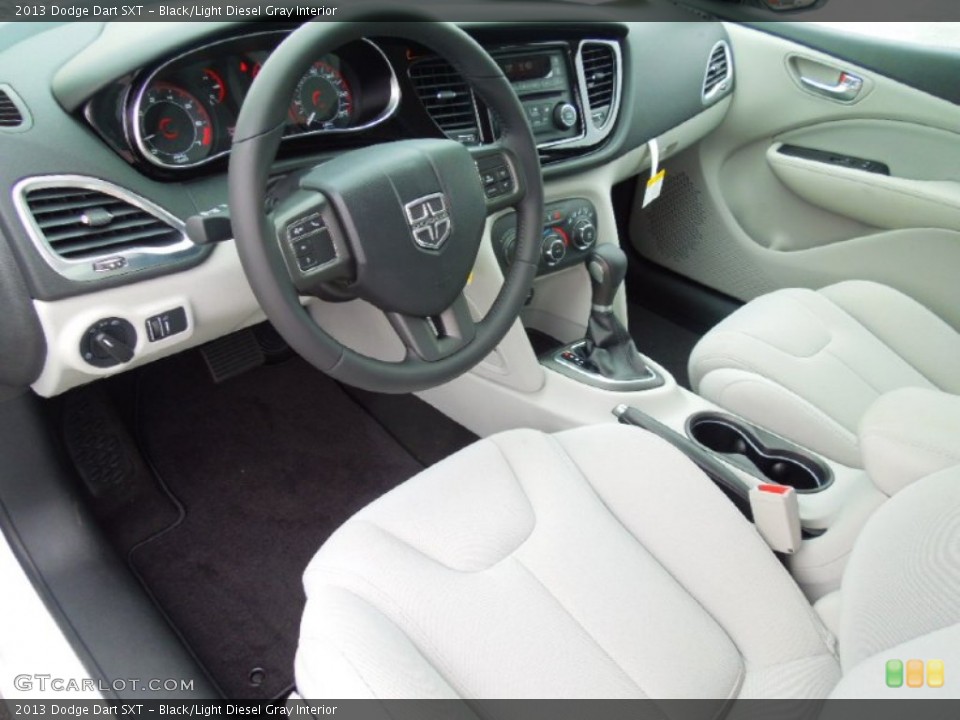 Black/Light Diesel Gray Interior Prime Interior for the 2013 Dodge Dart SXT #69437761