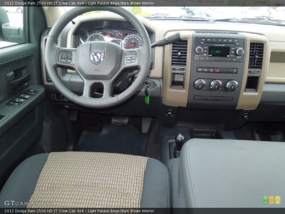 Light Pebble Beige/Bark Brown Interior Dashboard for the 2012 Dodge Ram 2500 HD ST Crew Cab 4x4 #69438183