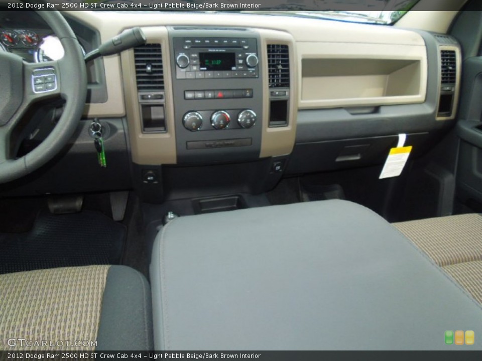 Light Pebble Beige/Bark Brown Interior Dashboard for the 2012 Dodge Ram 2500 HD ST Crew Cab 4x4 #69438196