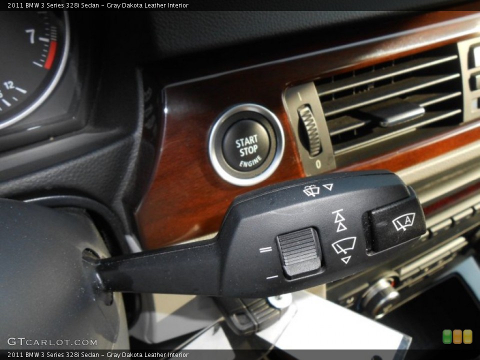 Gray Dakota Leather Interior Controls for the 2011 BMW 3 Series 328i Sedan #69440278