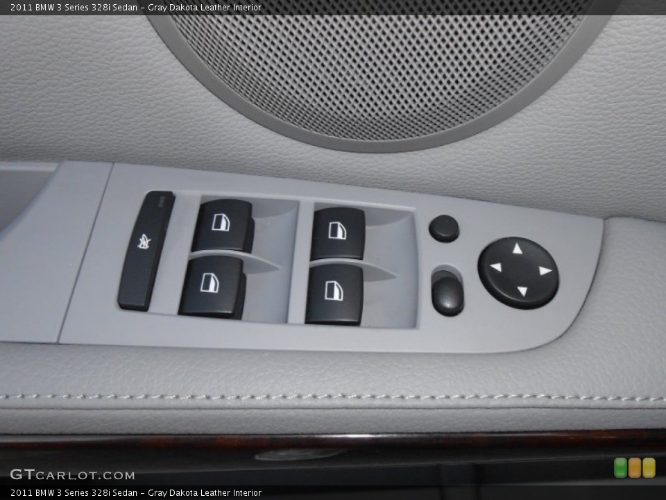 Gray Dakota Leather Interior Controls for the 2011 BMW 3 Series 328i Sedan #69440305
