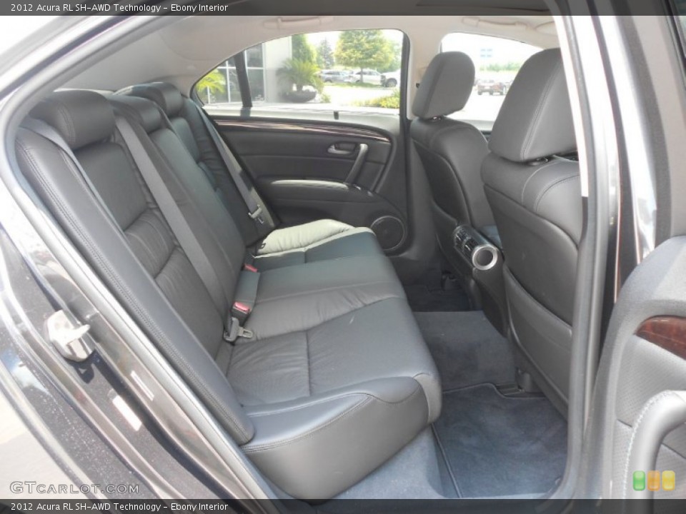 Ebony Interior Rear Seat for the 2012 Acura RL SH-AWD Technology #69442612