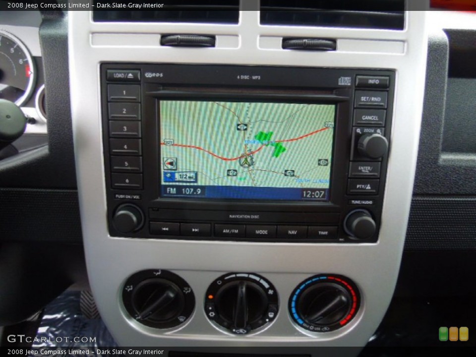 Dark Slate Gray Interior Navigation for the 2008 Jeep Compass Limited #69444532