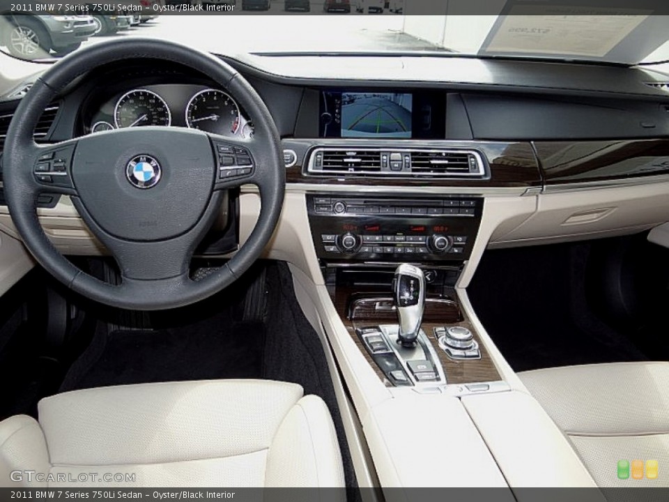 Oyster/Black Interior Dashboard for the 2011 BMW 7 Series 750Li Sedan #69446167