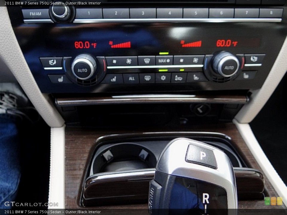 Oyster/Black Interior Controls for the 2011 BMW 7 Series 750Li Sedan #69446224