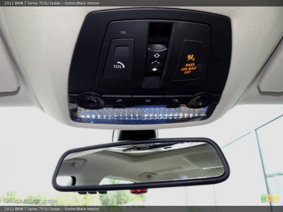 Oyster/Black Interior Controls for the 2011 BMW 7 Series 750Li Sedan #69446233