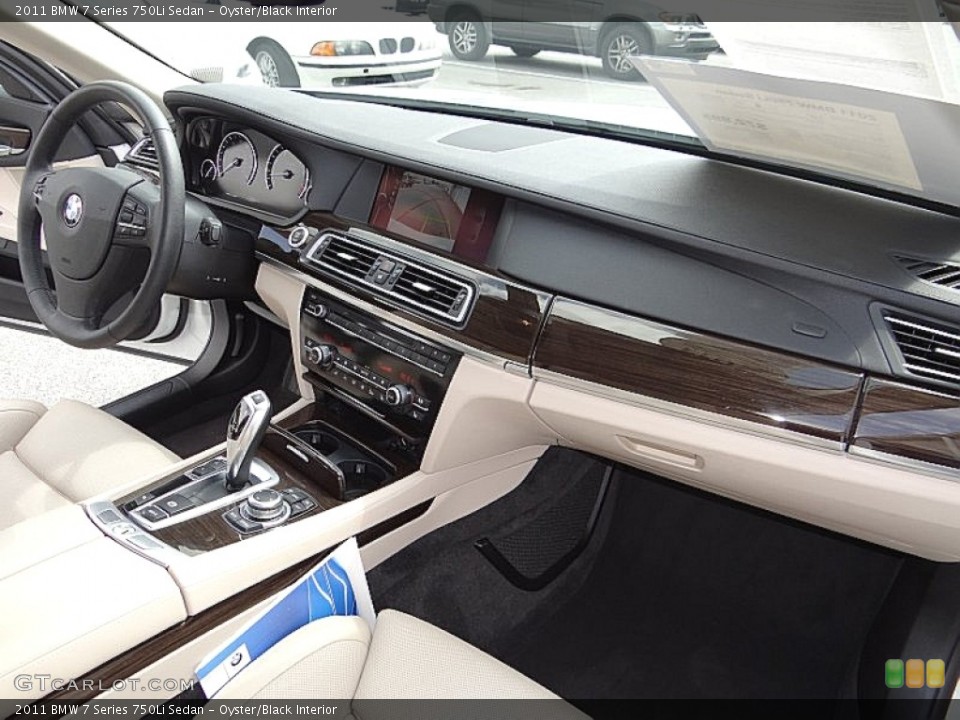 Oyster/Black Interior Dashboard for the 2011 BMW 7 Series 750Li Sedan #69446242