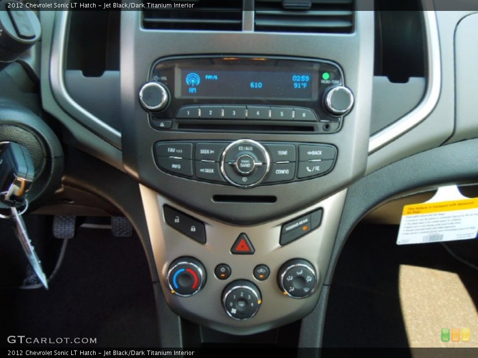 Jet Black/Dark Titanium Interior Controls for the 2012 Chevrolet Sonic LT Hatch #69446470