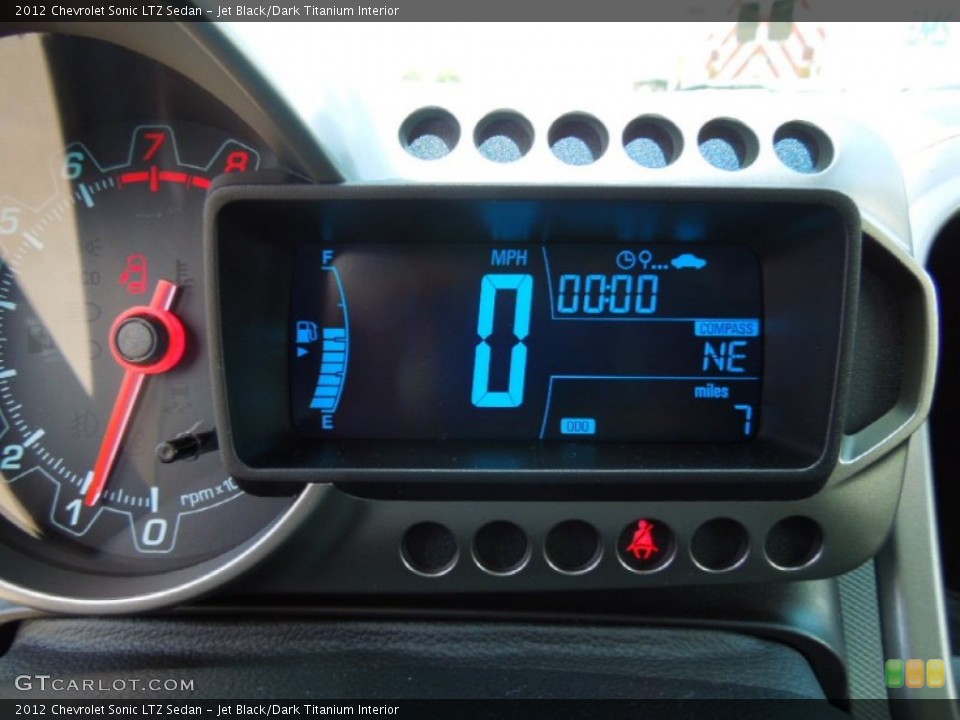 Jet Black/Dark Titanium Interior Gauges for the 2012 Chevrolet Sonic LTZ Sedan #69446734