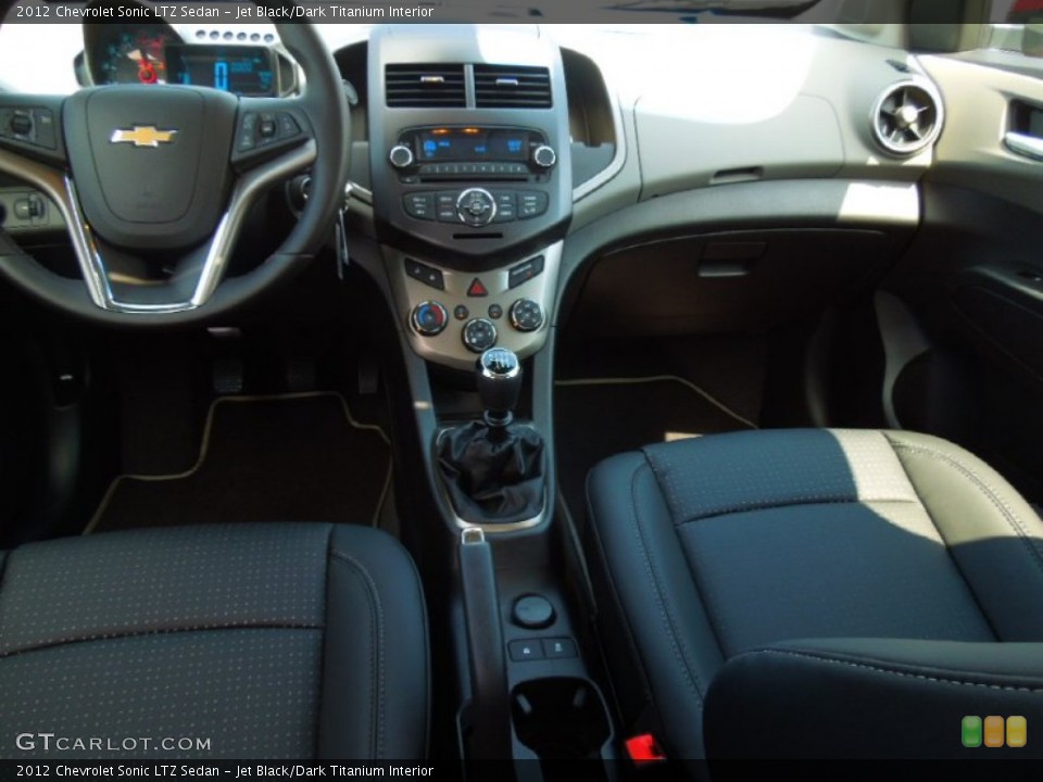 Jet Black/Dark Titanium Interior Dashboard for the 2012 Chevrolet Sonic LTZ Sedan #69446752