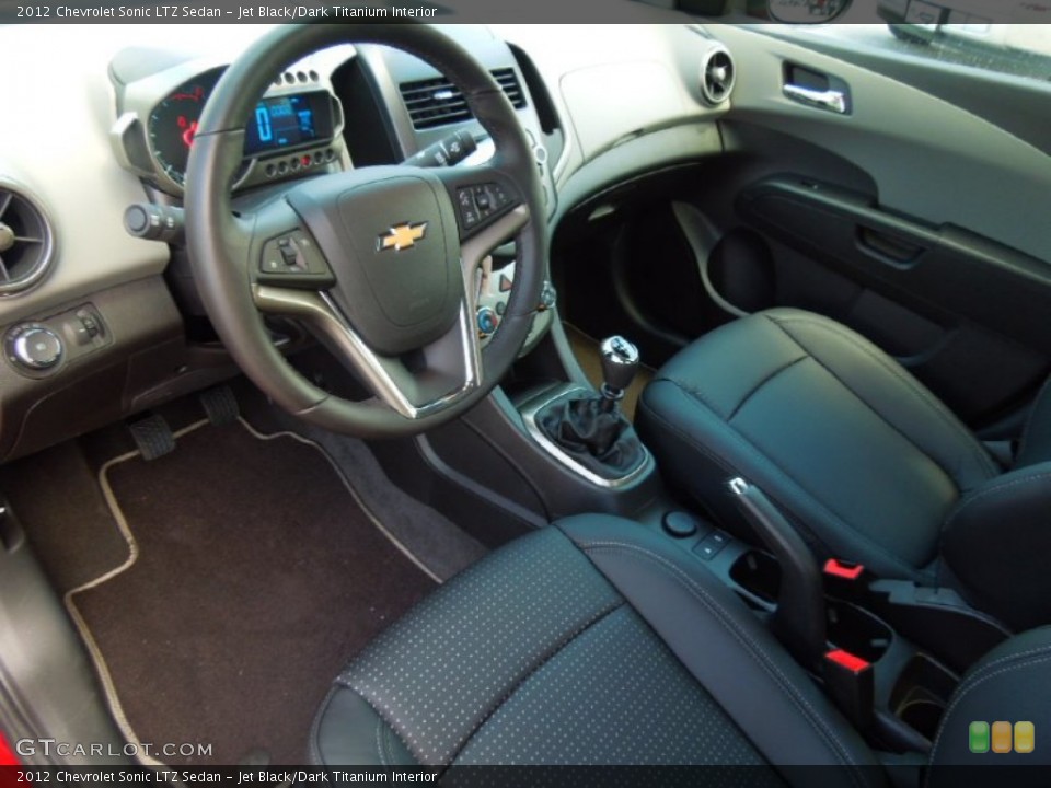 Jet Black/Dark Titanium Interior Prime Interior for the 2012 Chevrolet Sonic LTZ Sedan #69446830