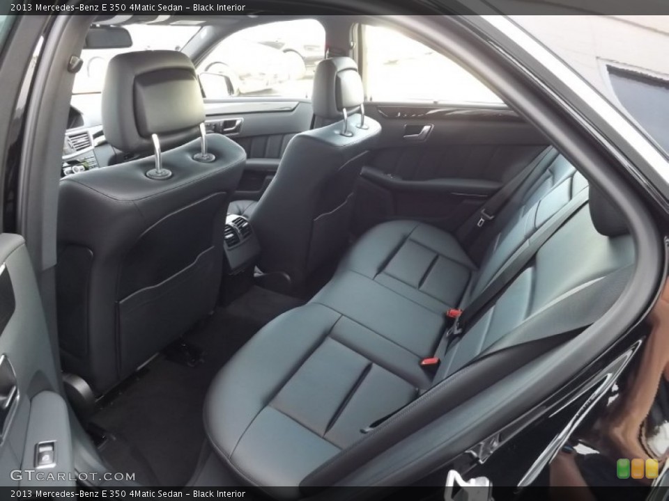 Black Interior Rear Seat for the 2013 Mercedes-Benz E 350 4Matic Sedan #69447403