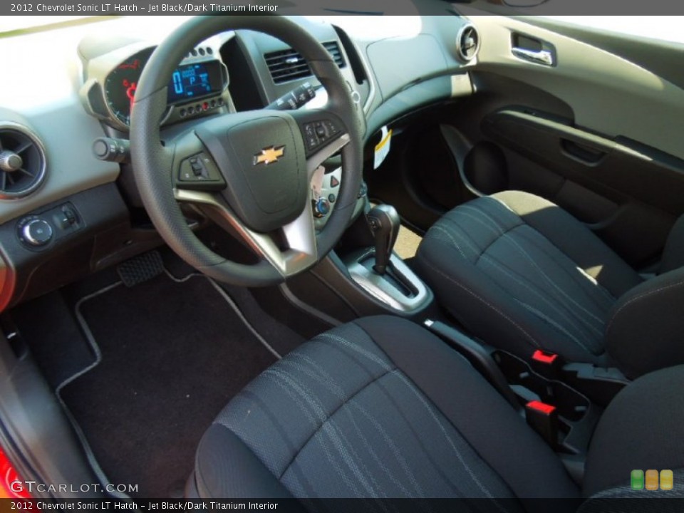 Jet Black/Dark Titanium Interior Prime Interior for the 2012 Chevrolet Sonic LT Hatch #69447538