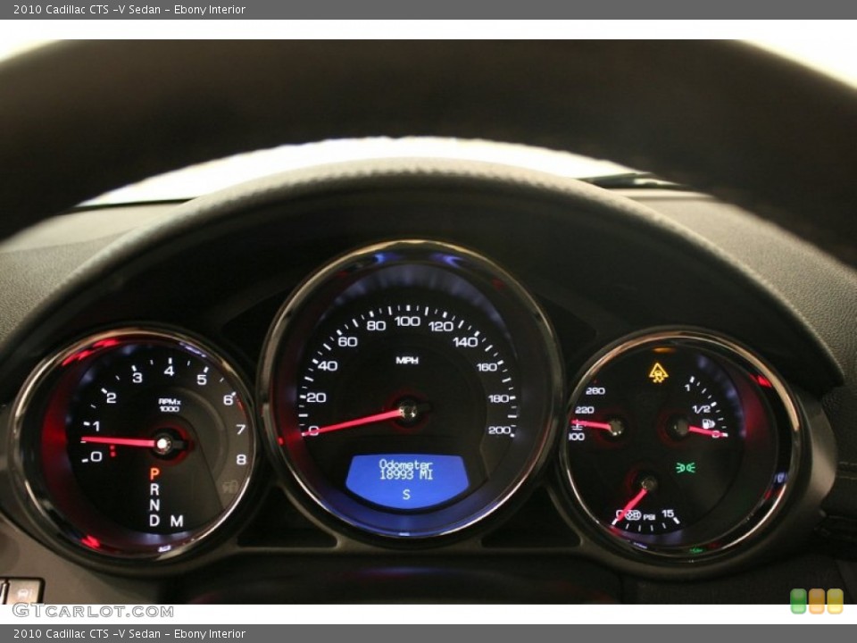 Ebony Interior Gauges for the 2010 Cadillac CTS -V Sedan #69448354