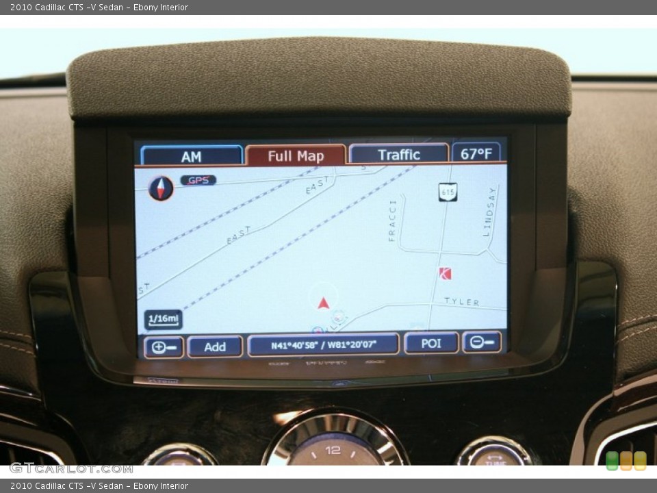 Ebony Interior Navigation for the 2010 Cadillac CTS -V Sedan #69448411