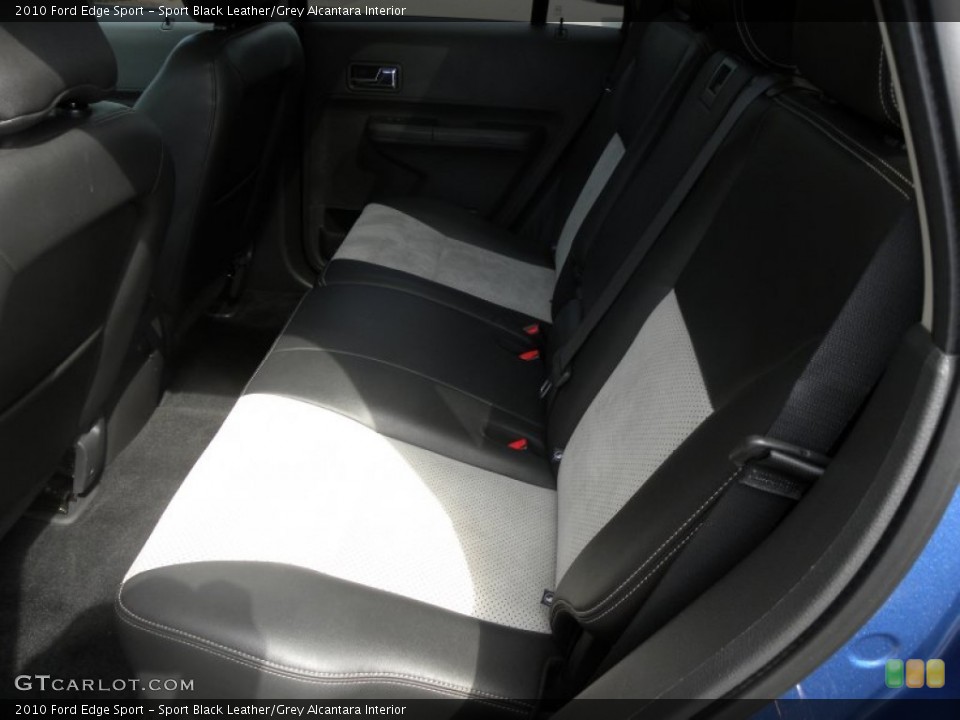 Sport Black Leather/Grey Alcantara Interior Rear Seat for the 2010 Ford Edge Sport #69448984