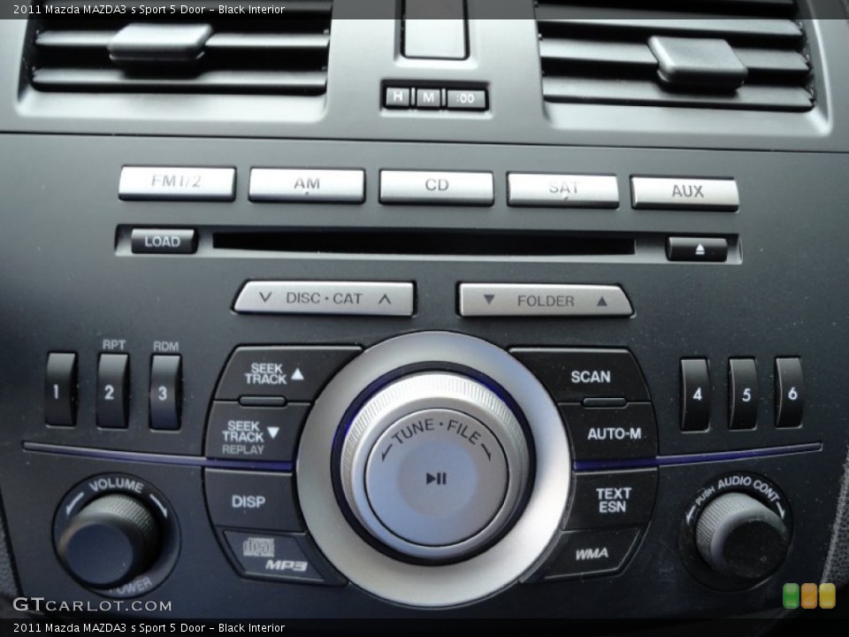 Black Interior Audio System for the 2011 Mazda MAZDA3 s Sport 5 Door #69449602