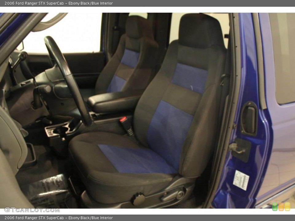 Ebony Black/Blue Interior Front Seat for the 2006 Ford Ranger STX SuperCab #69453961