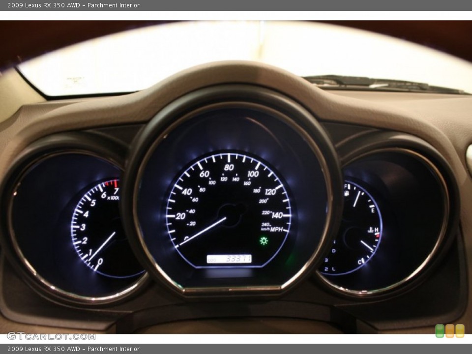 Parchment Interior Gauges for the 2009 Lexus RX 350 AWD #69454567