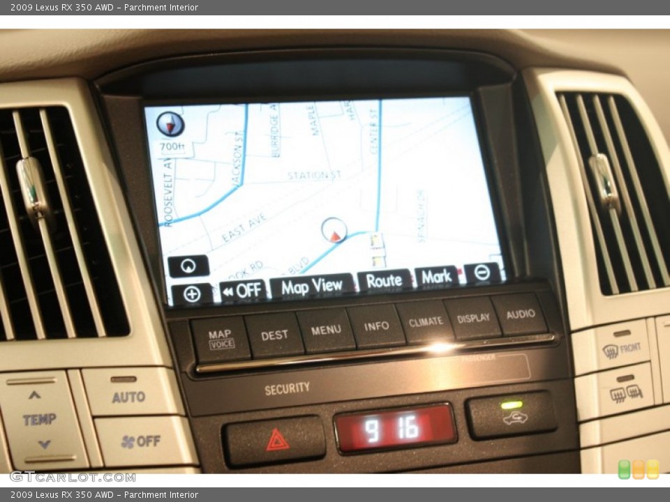 Parchment Interior Navigation for the 2009 Lexus RX 350 AWD #69454579