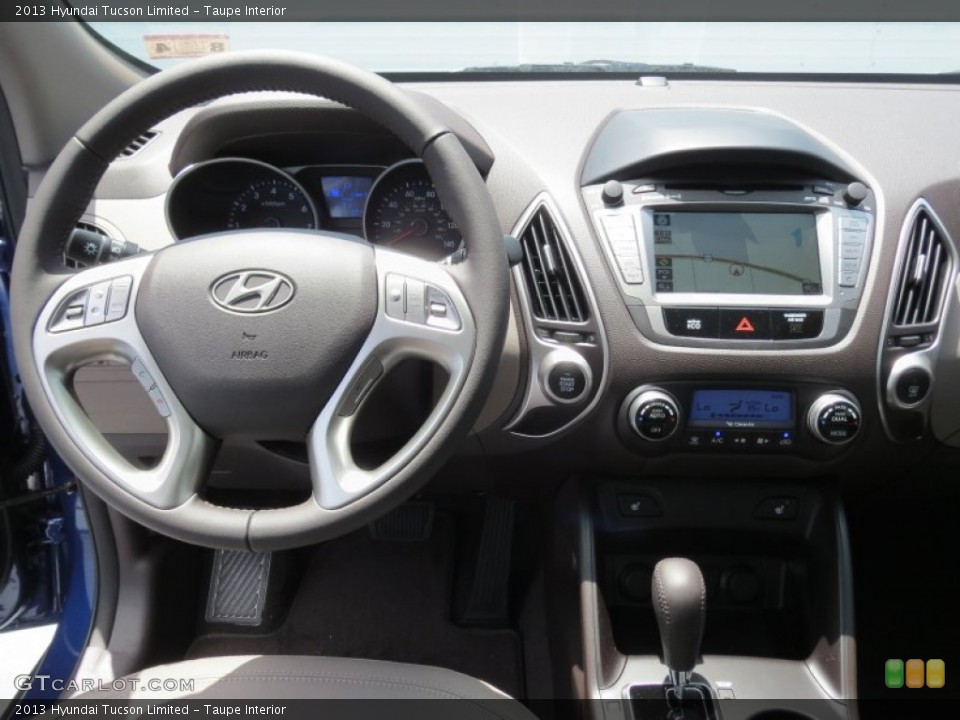 Taupe Interior Dashboard for the 2013 Hyundai Tucson Limited #69455084