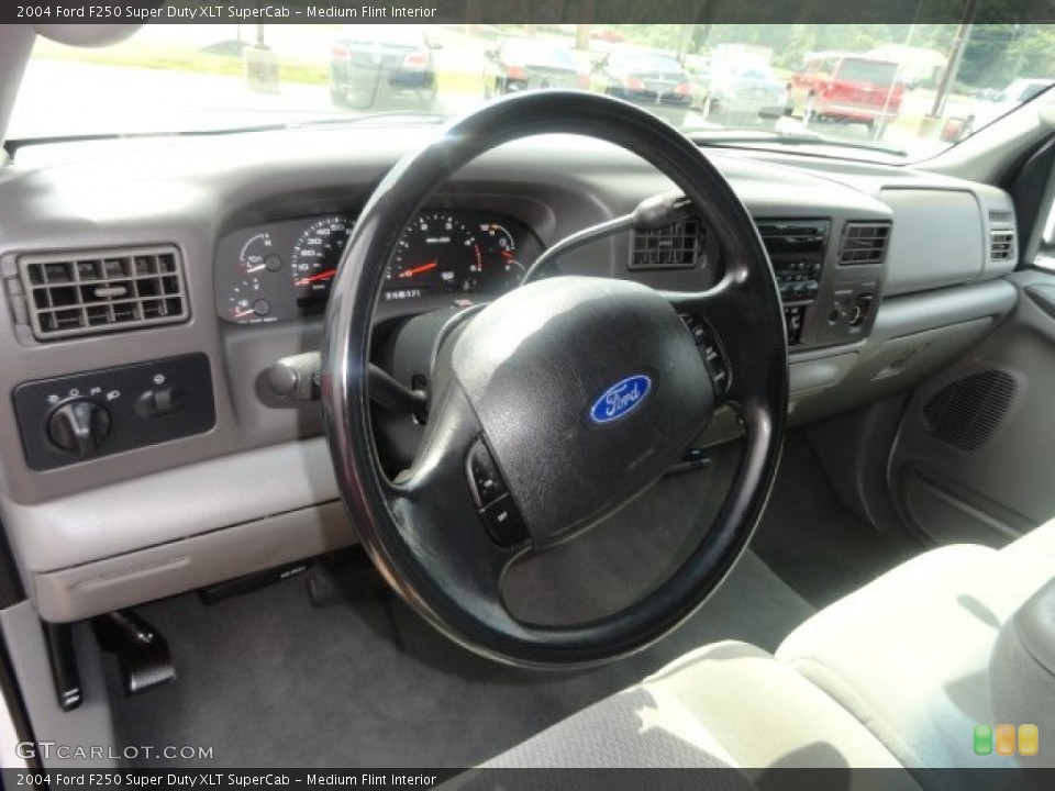 Medium Flint Interior Steering Wheel for the 2004 Ford F250 Super Duty XLT SuperCab #69455248