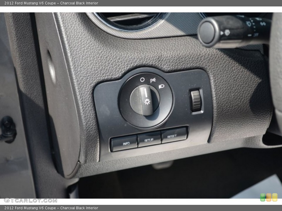 Charcoal Black Interior Controls for the 2012 Ford Mustang V6 Coupe #69455709