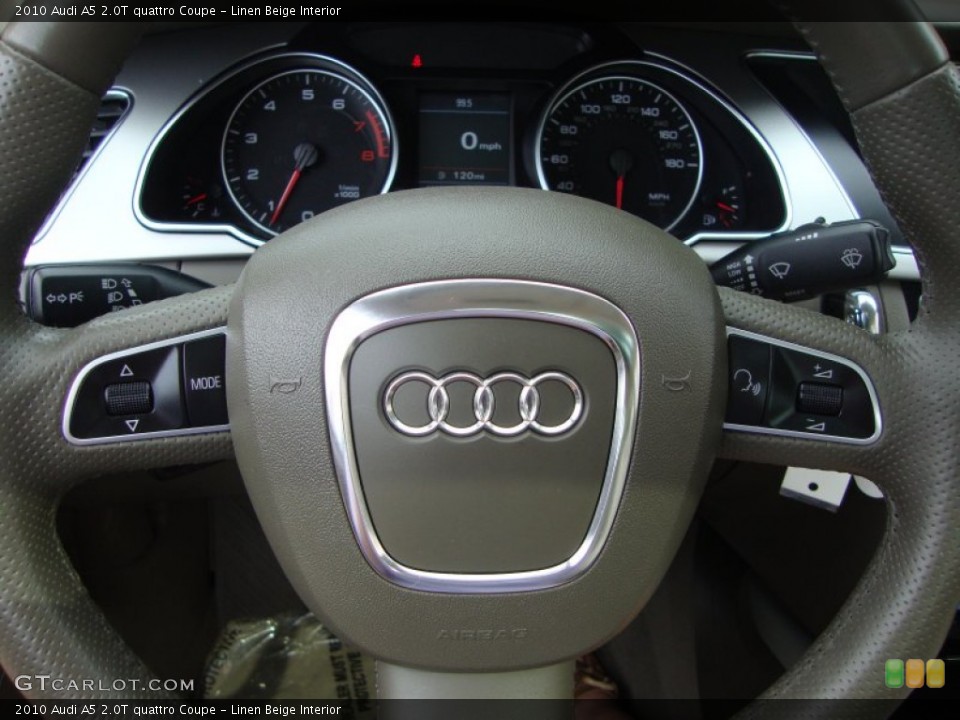 Linen Beige Interior Controls for the 2010 Audi A5 2.0T quattro Coupe #69455896