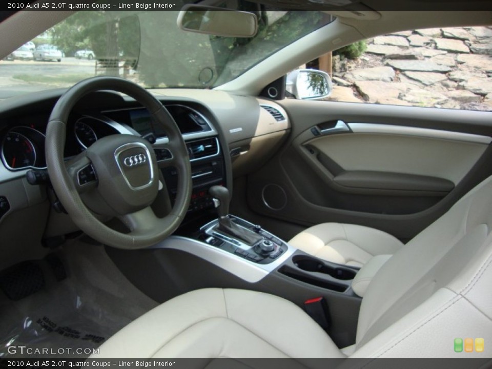 Linen Beige Interior Prime Interior for the 2010 Audi A5 2.0T quattro Coupe #69455908