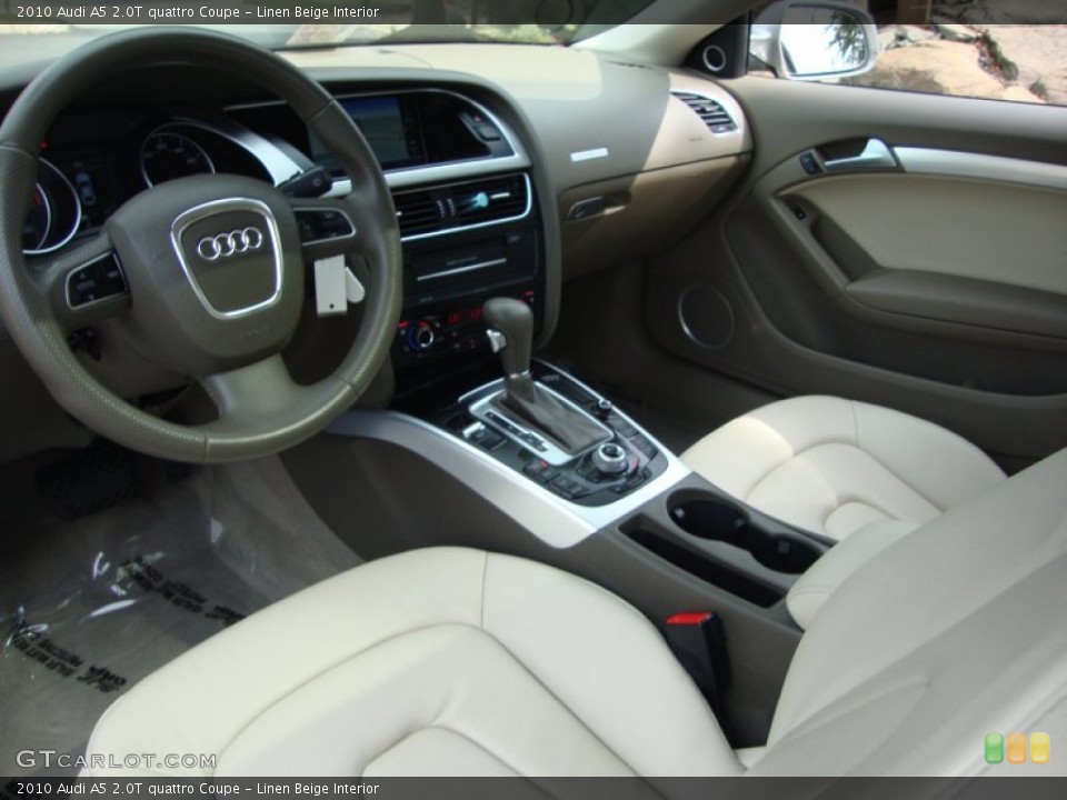 Linen Beige Interior Prime Interior for the 2010 Audi A5 2.0T quattro Coupe #69455914