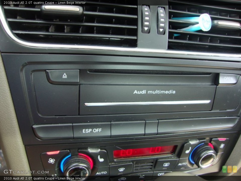 Linen Beige Interior Controls for the 2010 Audi A5 2.0T quattro Coupe #69455947