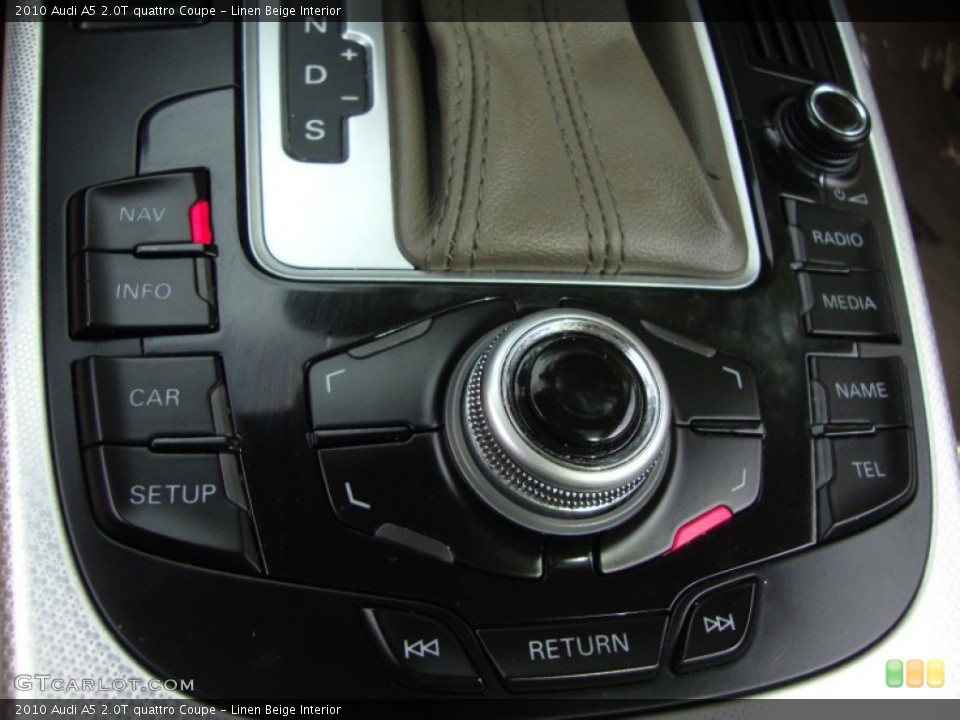 Linen Beige Interior Controls for the 2010 Audi A5 2.0T quattro Coupe #69455953