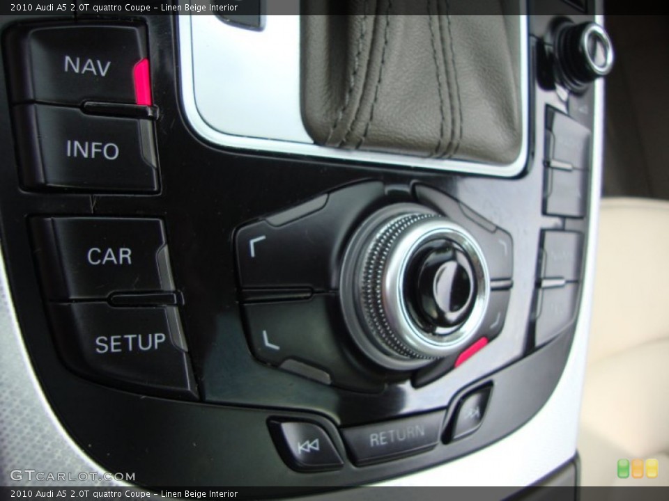 Linen Beige Interior Controls for the 2010 Audi A5 2.0T quattro Coupe #69455959