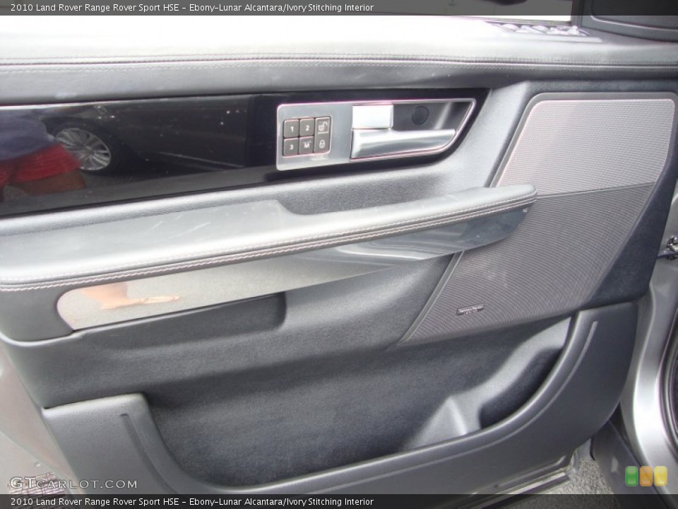 Ebony-Lunar Alcantara/Ivory Stitching Interior Door Panel for the 2010 Land Rover Range Rover Sport HSE #69456502